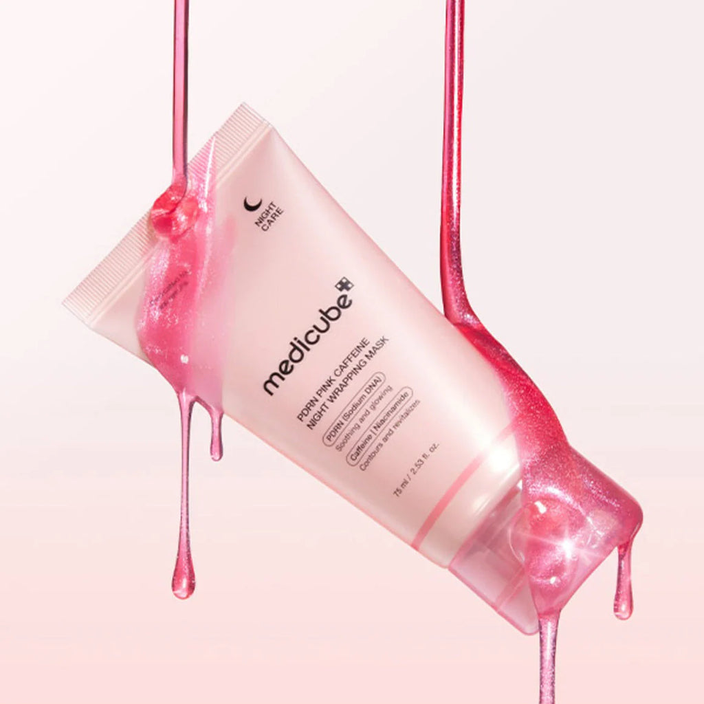Medicube - PDRN Pink Caffeine Night Wrapping Mask - 75ml | Mascarilla Nocturna Reafirmante Y Revitalizante Con Cafeína Y PDRN