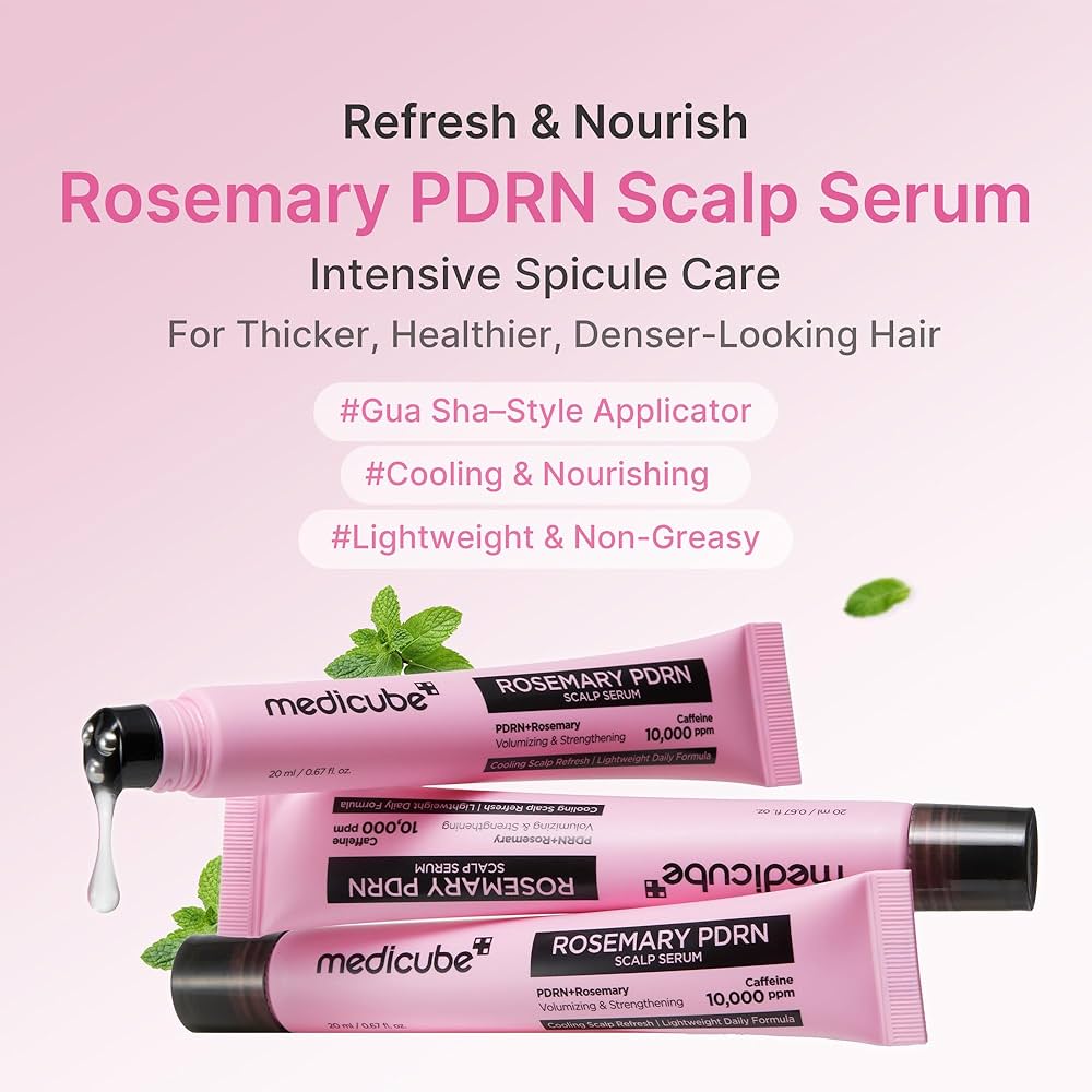 Medicube - Rosemary PDRN Scalp Serum - 20ml | Suero Revitalizante Y Fortalecedor Para Cuero Cabelludo Con PDRN Y Romero