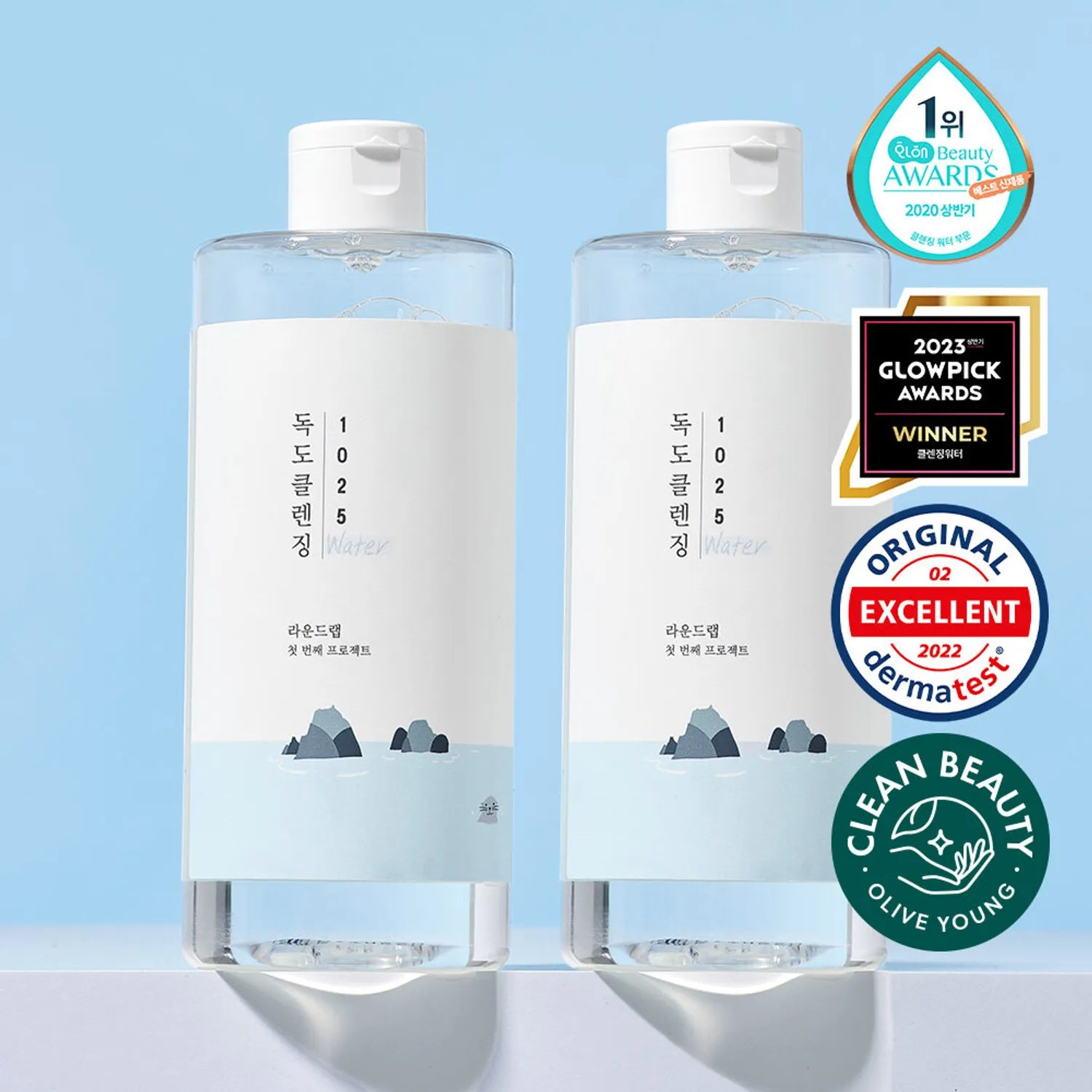 Round Lab - 1025 Dokdo Cleansing Water - 400ml | Agua Micelar Hidratante Y Suave Con Minerales Para Limpiar Sin Resecar