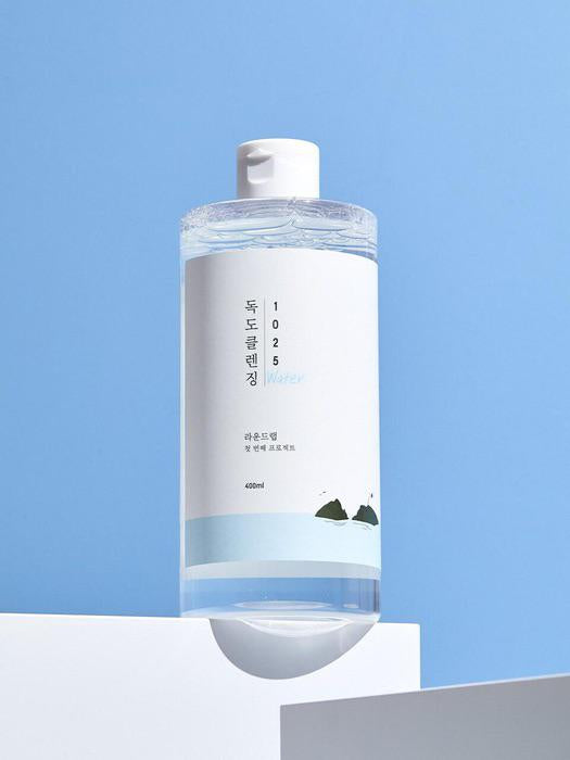 Round Lab - 1025 Dokdo Cleansing Water - 400ml | Agua Micelar Hidratante Y Suave Con Minerales Para Limpiar Sin Resecar