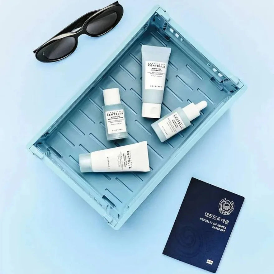 SKIN1004 - Madagascar Centella Hyalu-Cica Travel Kit - 4 pzas | Set De Viaje Hidratante Y Calmante Con Centella Asiática Y Ácido Hialurónico
