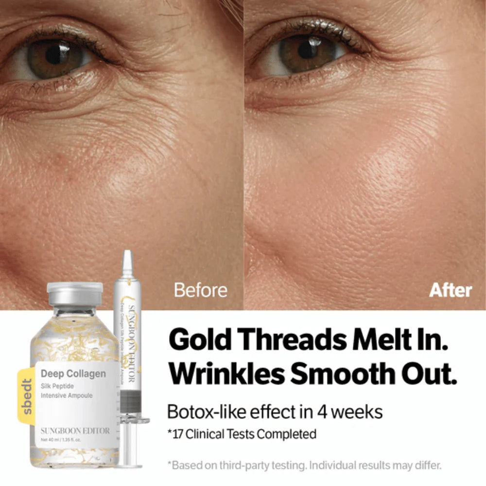 Sungboon Editor - Deep Collagen Silk Peptide Intensive Ampoule - 40ml | Ampolleta Reafirmante Intensiva Con Colágeno Y Péptidos De Seda