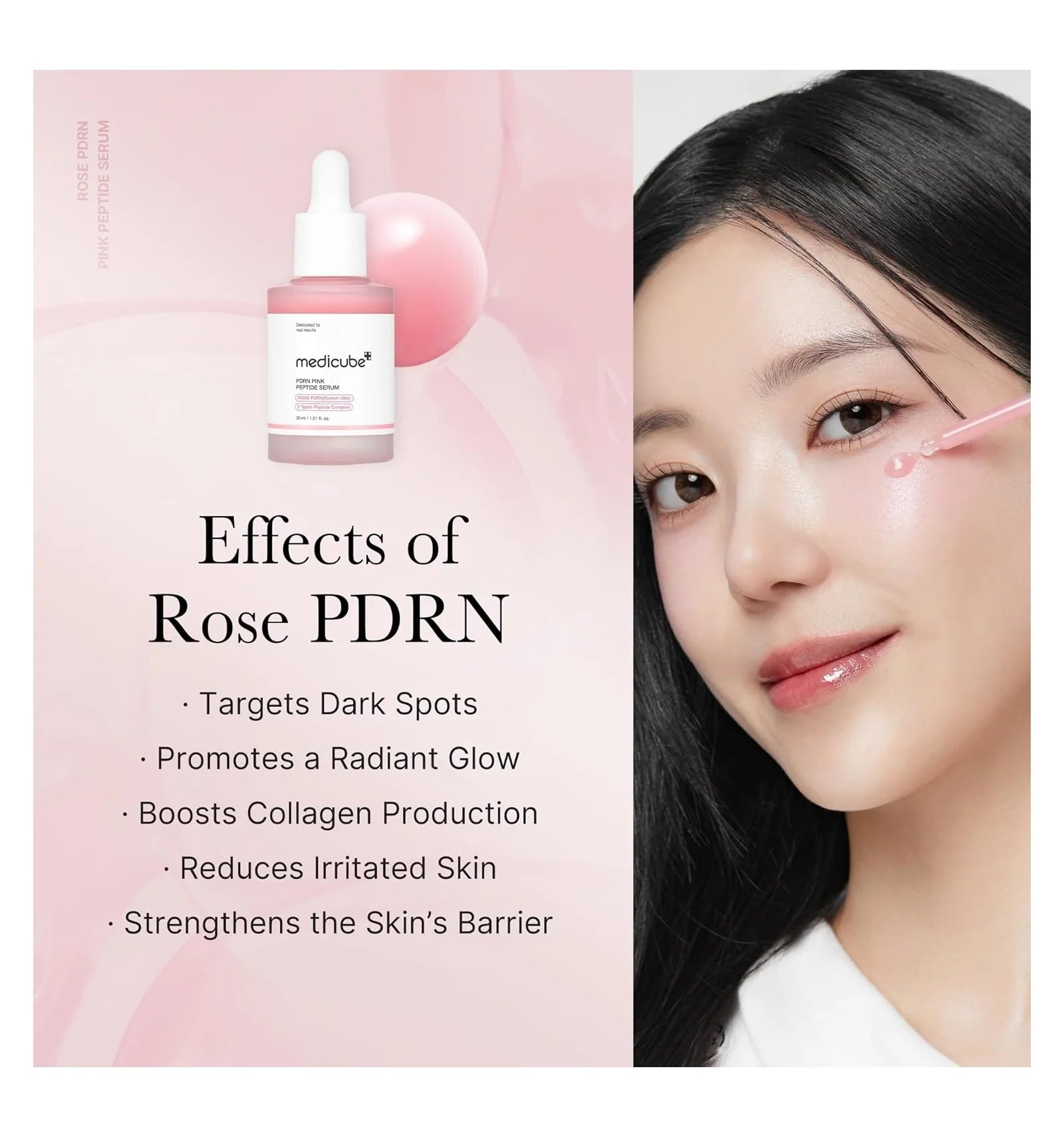 Medicube - PDRN Pink Peptide Serum - 30ml | Suero Rejuvenecedor con Péptidos y PDRN de Salmón
