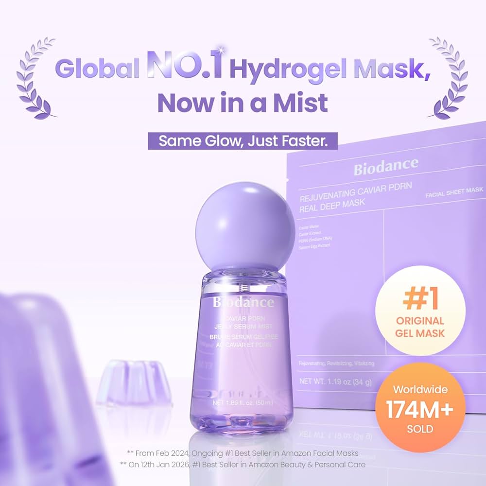 BIODANCE - Caviar PDRN Jelly Serum Mist - 50ml | Sérum Mist con PDRN para Hidratar y Mejorar la Elasticidad.