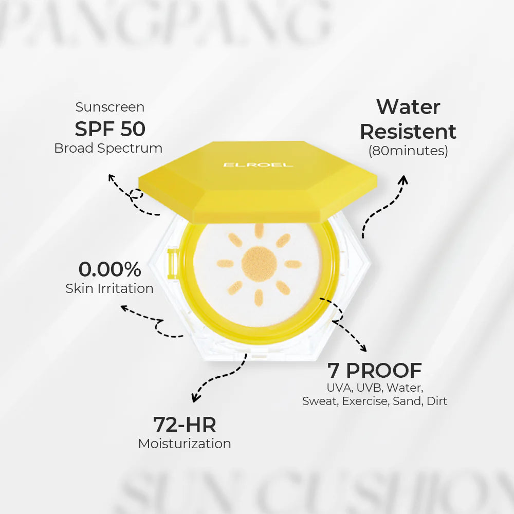ELROEL - Pang Pang Sun Cushion Plus - 15g | Protector Solar e Iluminador
