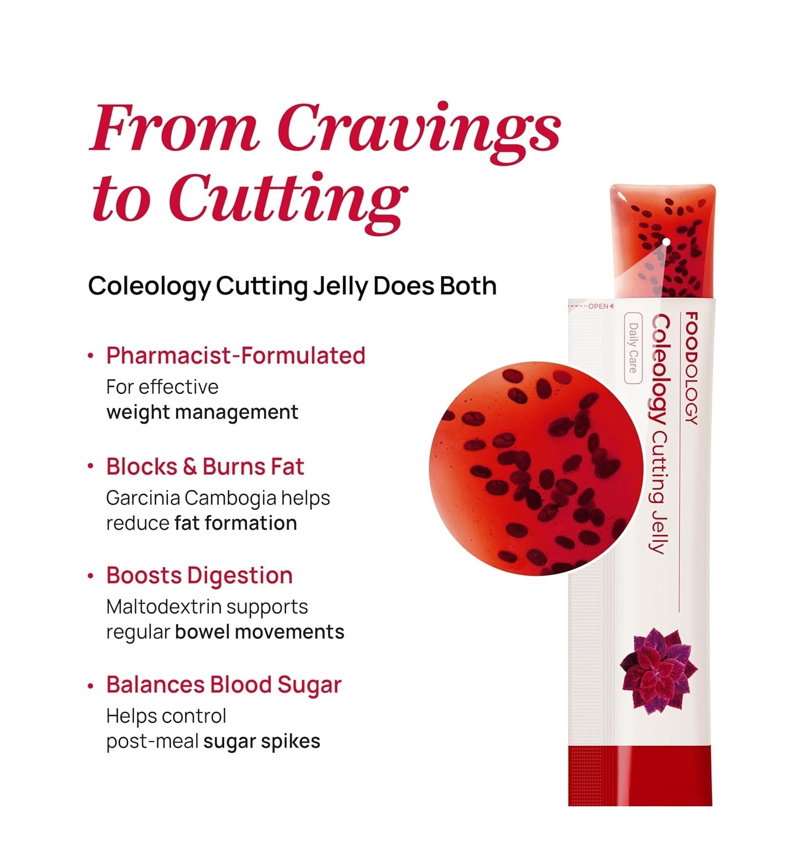 FOODOLOGY - Coleology Cutting Jelly - 10 sobres | Apoyo para el Control de Peso y la Digestión