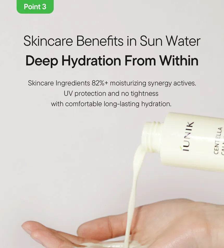 iUNIK - Centella Calming Daily Sun Water - 120ml | Protector Solar Calmante con Centella