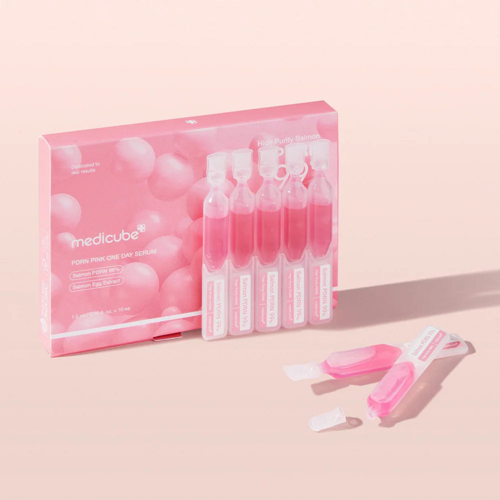 Medicube - PDRN Pink One Day Serum - 1.5 ml * 10 piezas  | Sérum Reparador e Iluminador con PDRN