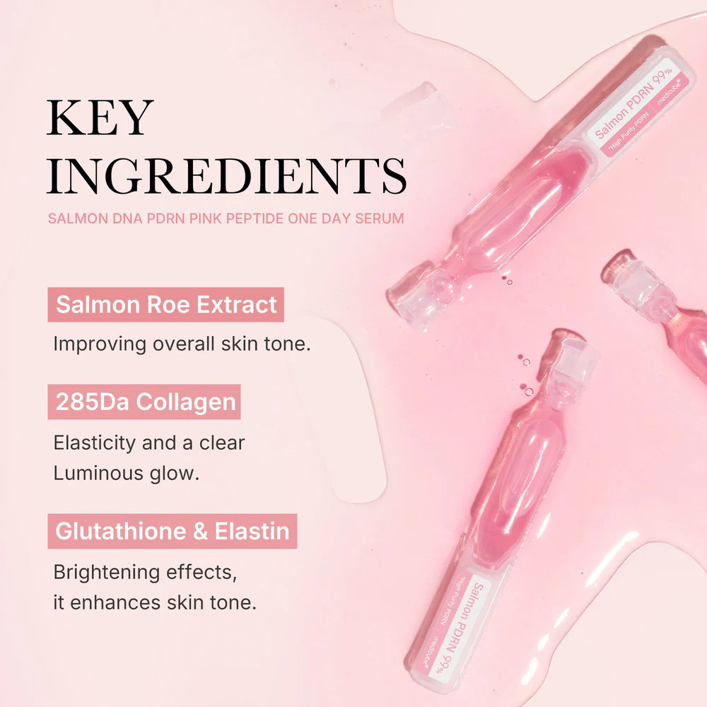 Medicube - PDRN Pink One Day Serum - 1.5 ml * 10 piezas  | Sérum Reparador e Iluminador con PDRN