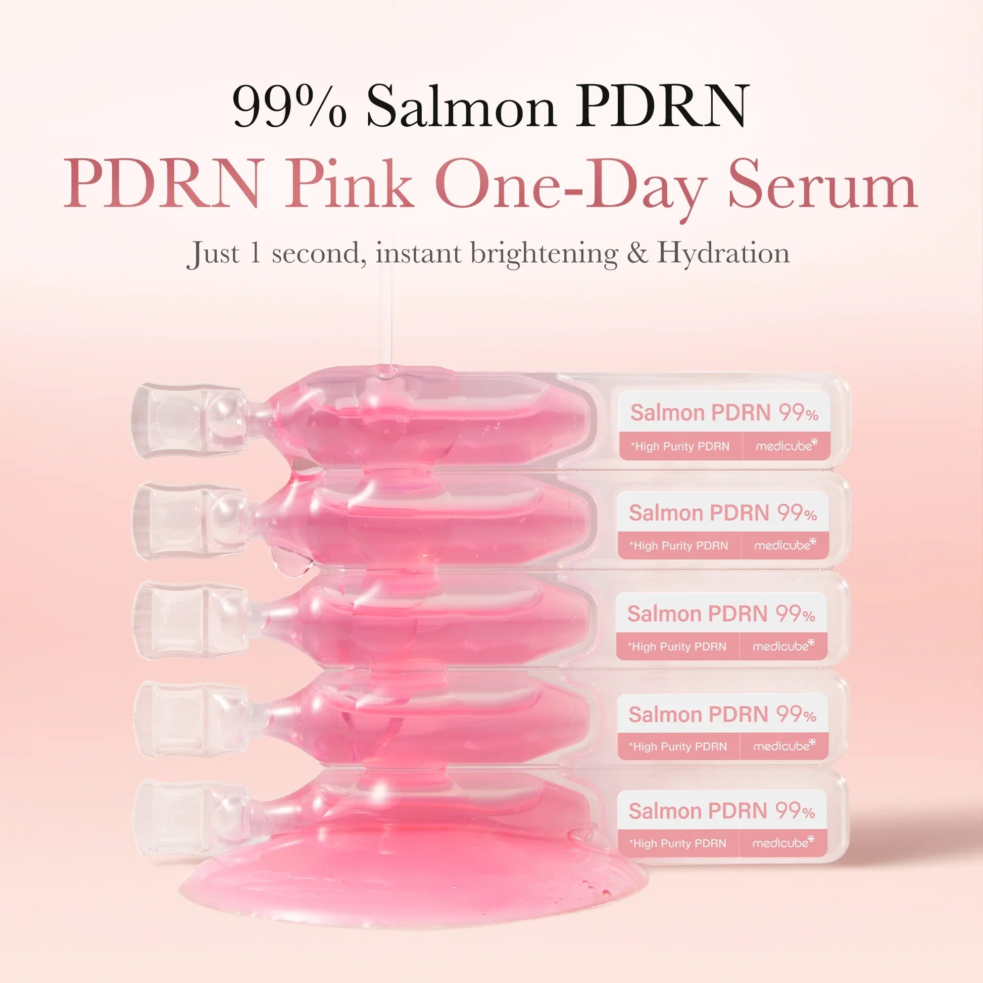 Medicube - PDRN Pink One Day Serum - 1.5 ml * 10 piezas  | Sérum Reparador e Iluminador con PDRN