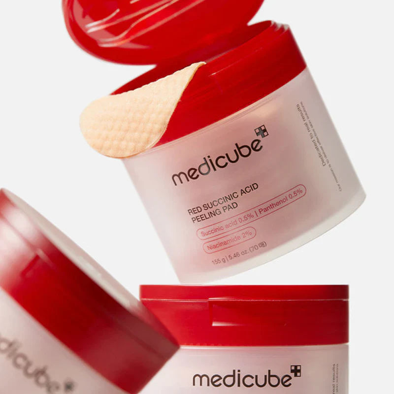 Medicube - Red Succinic Acid Peeling Pad - 70 piezas | Pads Exfoliantes para Poros y Acné