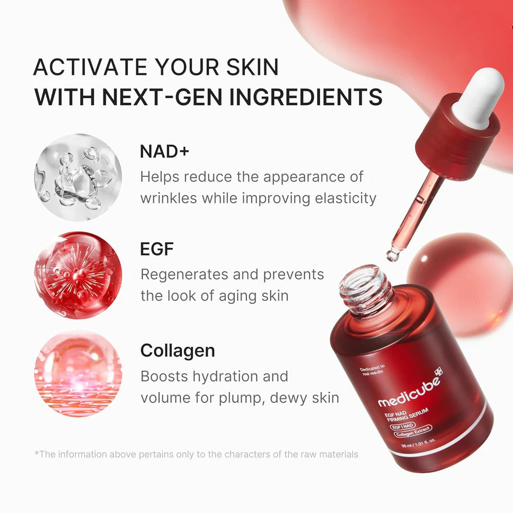 Medicube - EGF NAD Firming Serum - 30ml | Sérum Reafirmante y Antiedad con EGF y NAD+