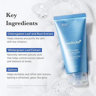 Medicube - Zero Foam Cleanser - 120g | Limpiador Facial Purificante para Poros