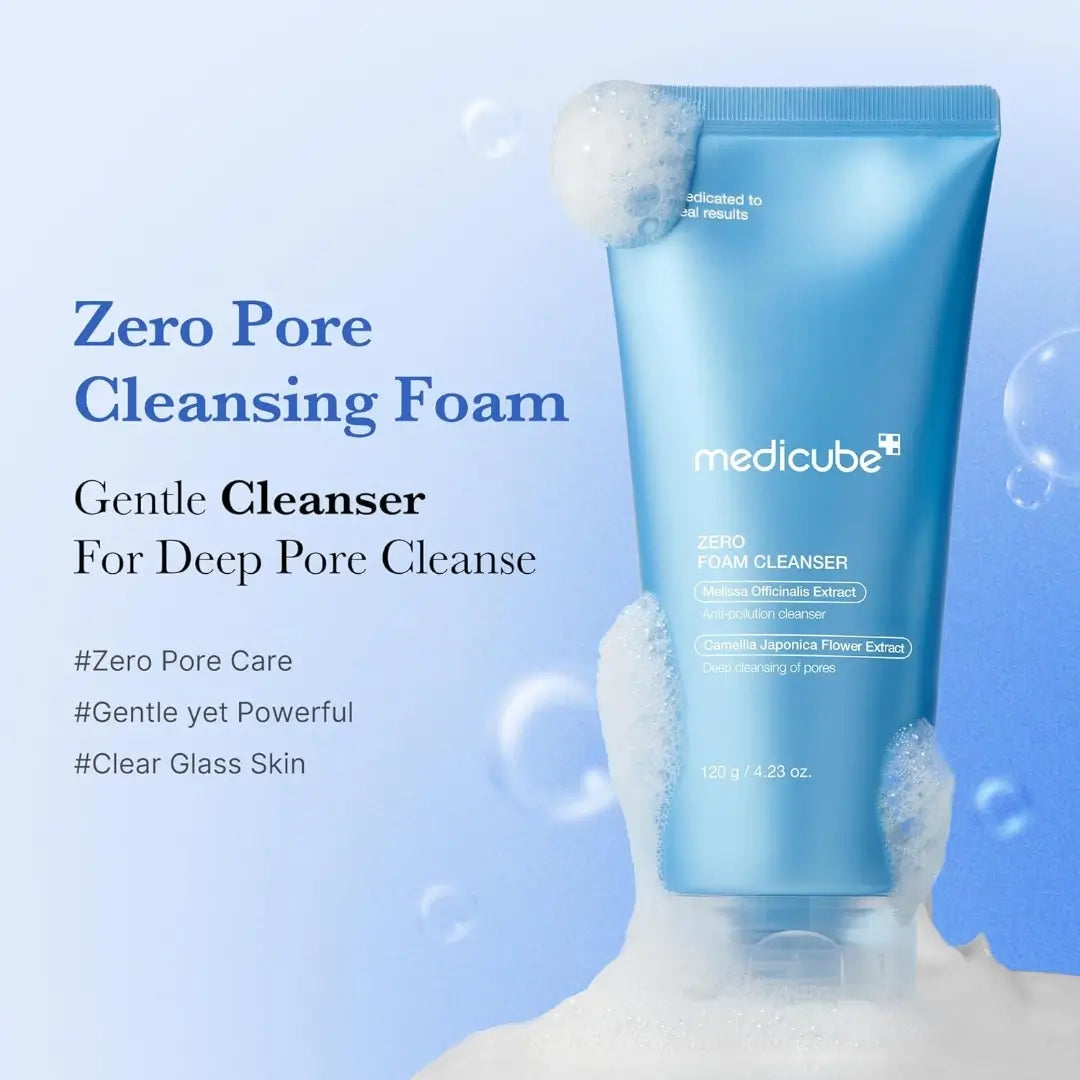 Medicube - Zero Foam Cleanser - 120g | Limpiador Facial Purificante para Poros