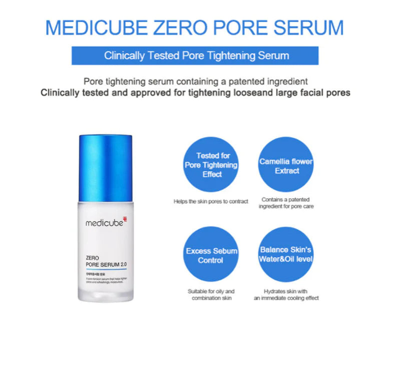 Medicube - Zero Pore Serum 2.0 - 37ml | Sérum Minimizador de Poros y Textura