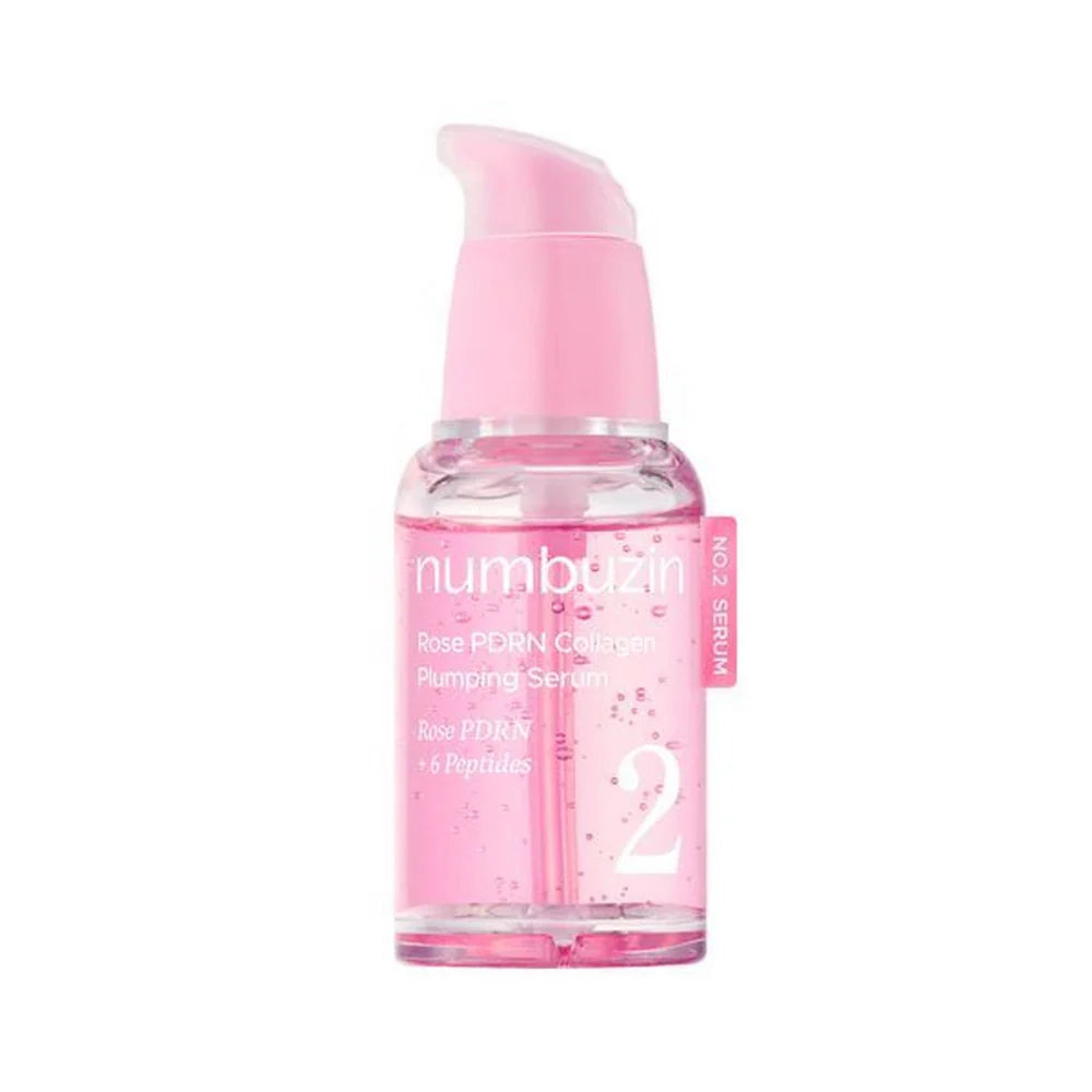 Numbuzin - No.2 Rose PDRN Collagen Plumping Serum - 30ml | Sérum Reafirmante e Hidratante con PDRN