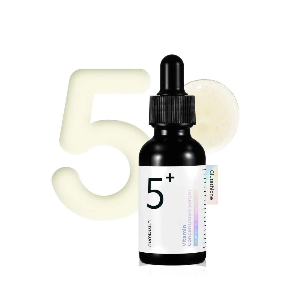Numbuzin - No.5+ Glutathione Vitamin Concentrated Serum - 30ml | Sérum Iluminador para Manchas con Glutatión