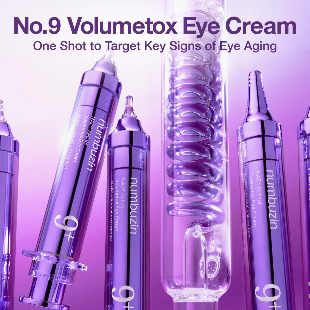 Numbuzin - No.9 NAD Retinol Volumetox Eye Cream - 10ml | Contorno de Ojos Reafirmante y Antiedad