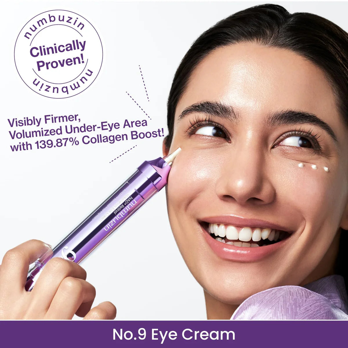 Numbuzin - No.9 NAD Retinol Volumetox Eye Cream - 10ml | Contorno de Ojos Reafirmante y Antiedad