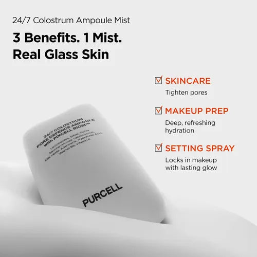 PURCELL - 24/7 Colostrum Pore Defence Ampoule - 55ml | Ampoule Minimizadora de Poros y Reparadora