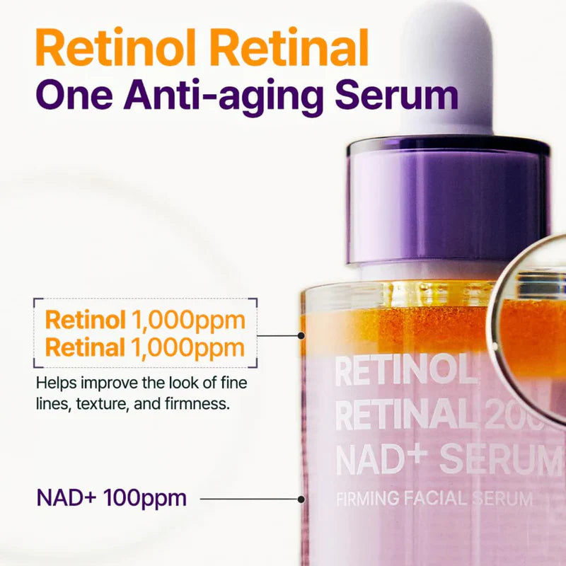 PURITO SEOUL - Retinol Retinal 2000 NAD+ Serum - 30ml | Sérum Antiedad con Retinal y NAD+