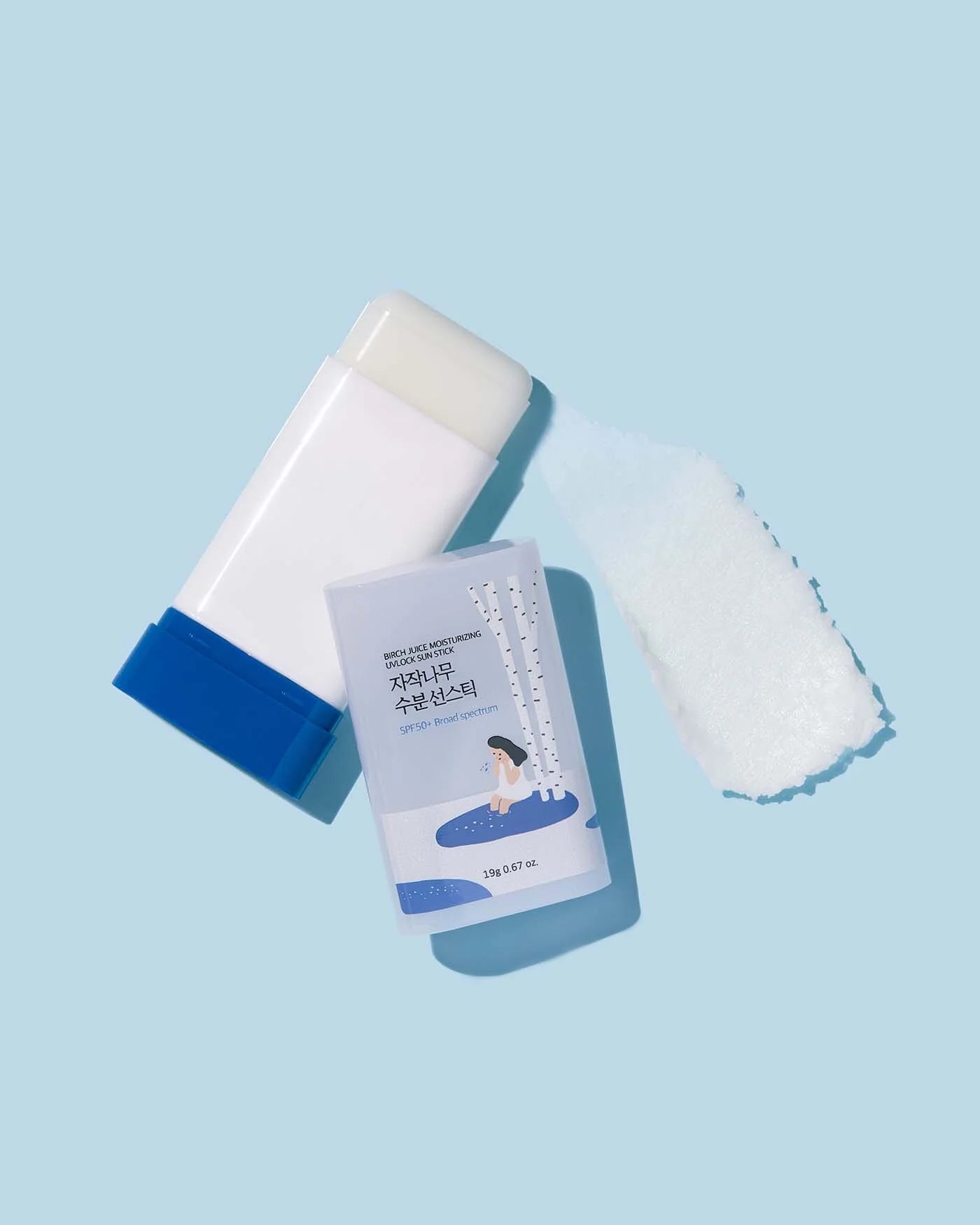 Round LaRound Lab - Birch Juice Moisturizing Sun Stick - 19g | Protector Solar Hidratante con Savia de Abedul