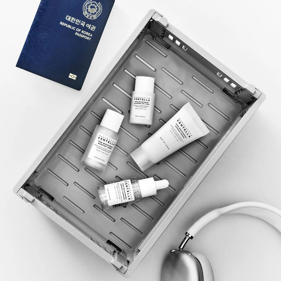 SKIN1004 - Madagascar Centella Tone Brightening Travel Kit - 4 piezas | Kit Iluminador para Manchas y Tono Irregular