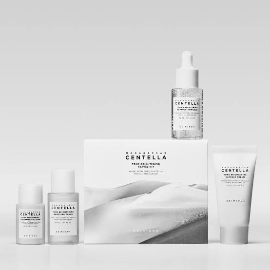 SKIN1004 - Madagascar Centella Tone Brightening Travel Kit - 4 piezas | Kit Iluminador para Manchas y Tono Irregular