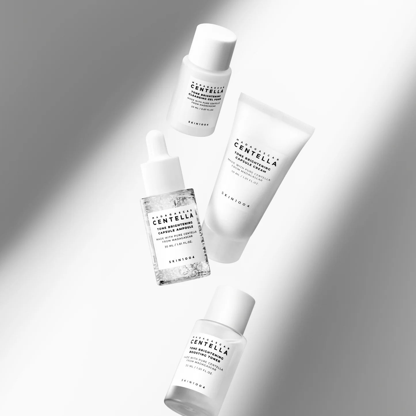 SKIN1004 - Madagascar Centella Tone Brightening Travel Kit - 4 piezas | Kit Iluminador para Manchas y Tono Irregular