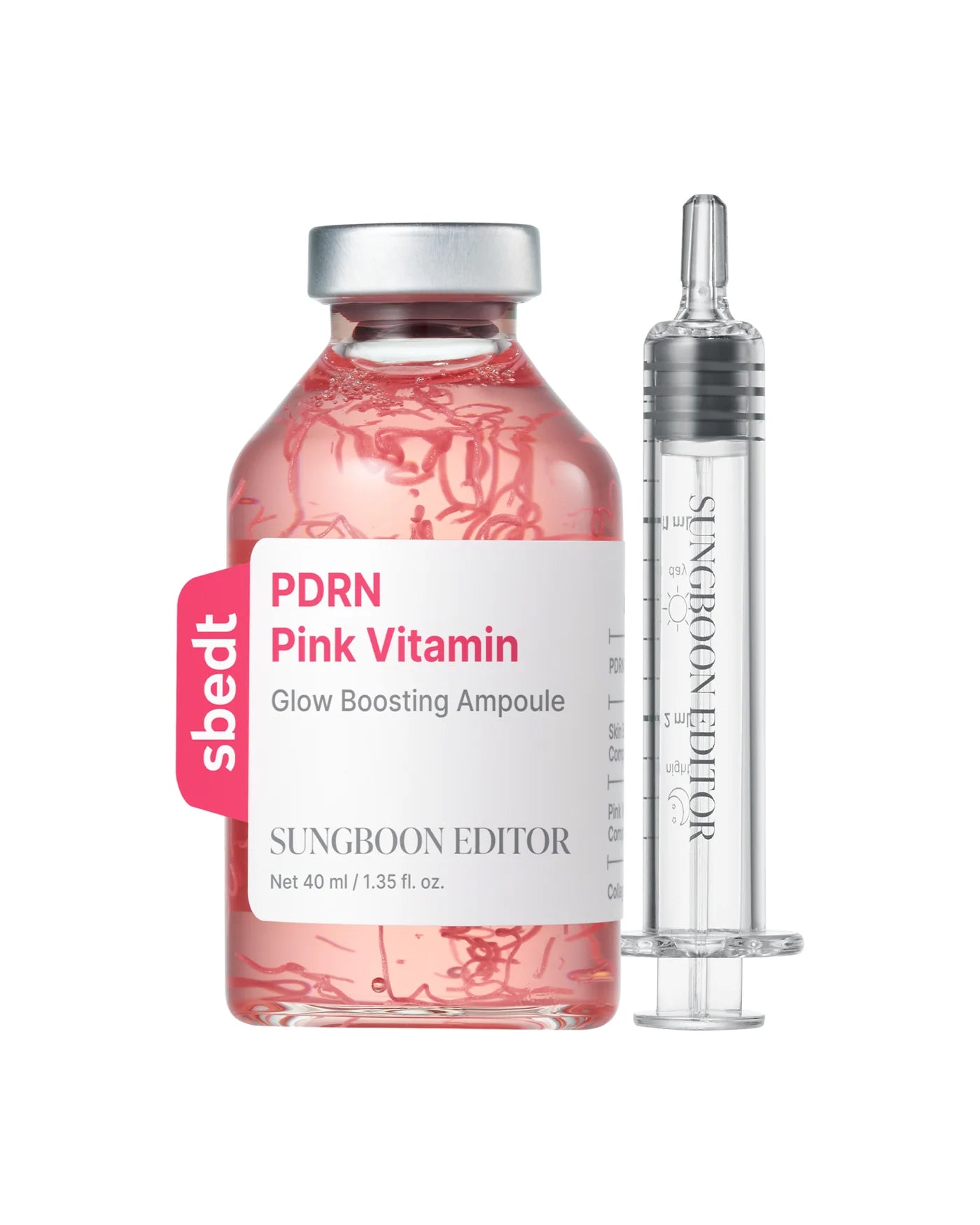 Sungboon Editor - PDRN Pink Vitamin Glow Boosting Ampoule - 40ml | Ampoule Iluminadora con PDRN y Vitaminas