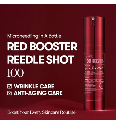 VT - Red Booster Reedle Shot 100 - 50ml | Booster Antioxidante para Firmeza, Luminosidad y Manchas