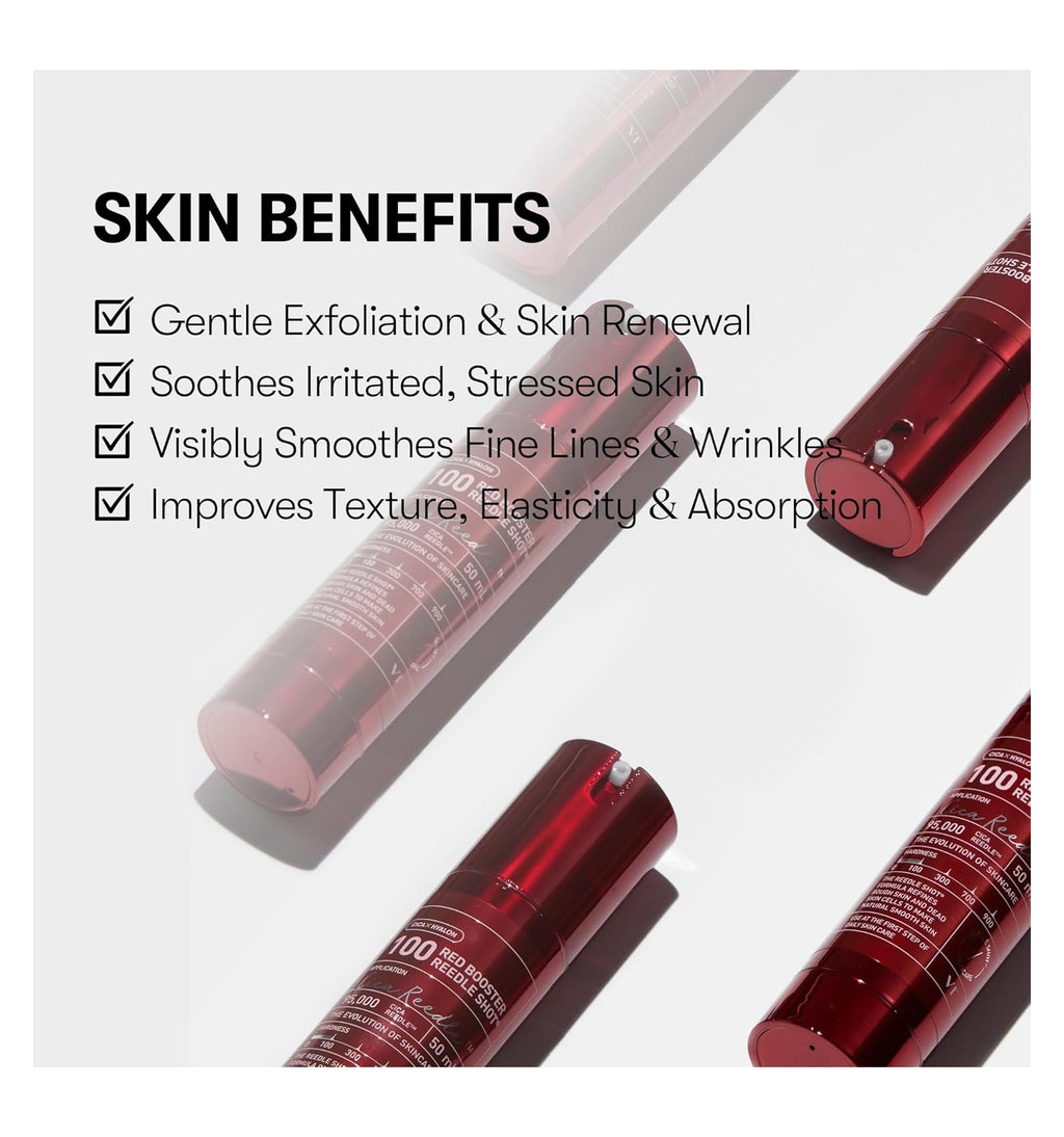 VT - Red Booster Reedle Shot 100 - 50ml | Booster Antioxidante para Firmeza, Luminosidad y Manchas